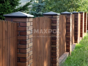 Оголовок для забора ZG-Klinkier Dark-brown glazed C38 – MAXPOL, 4